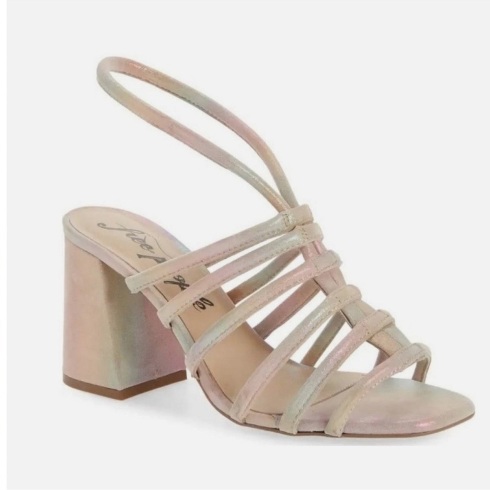 Free People Iridescent Strappy Heels Colette Cinched